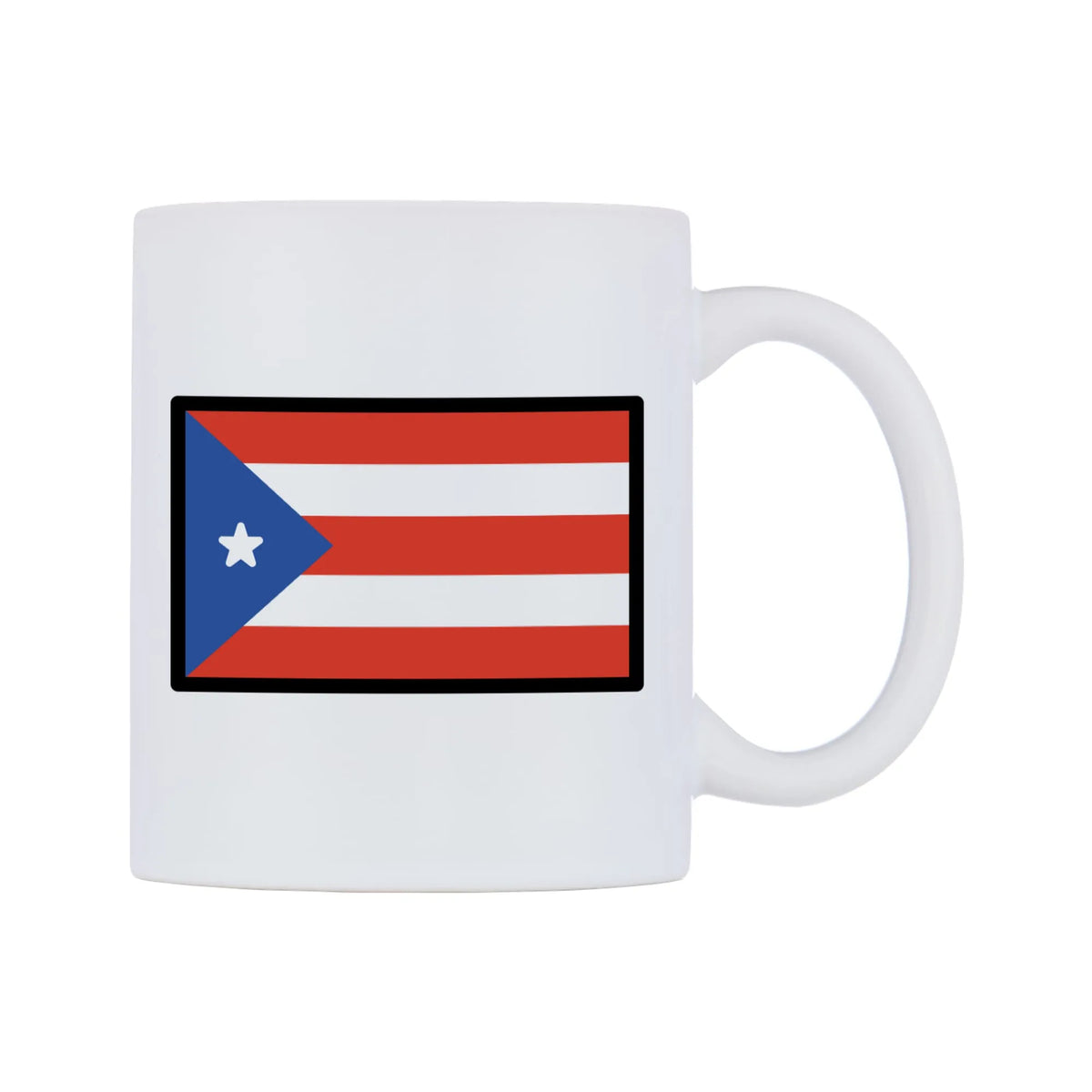 Puerto Rico Flag Emoji Mug — mug, left side, on a white background