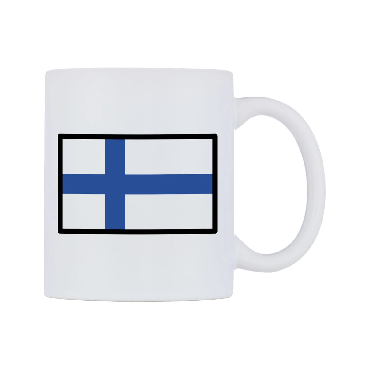 Finland Flag Emoji Mug — mug, left side, on a white background