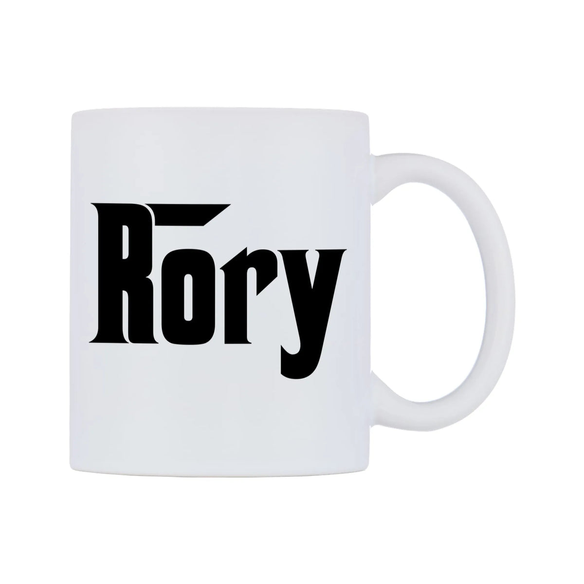 Rory - Godfather Themed Mug — white 11oz gloss mug, left side, on a white background