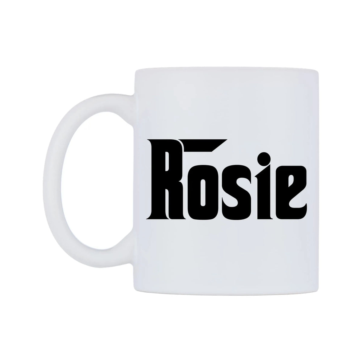 Rosie - Godfather Themed Mug — white 11oz gloss mug, right side, on a white background