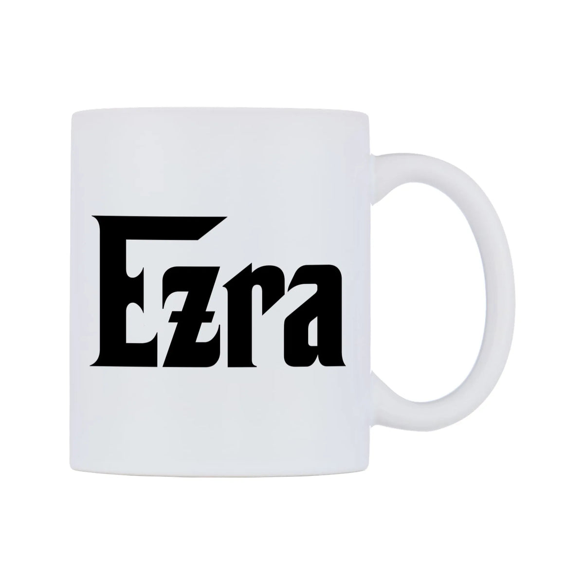 Ezra - Godfather Themed Mug — white 11oz gloss mug, left side, on a white background