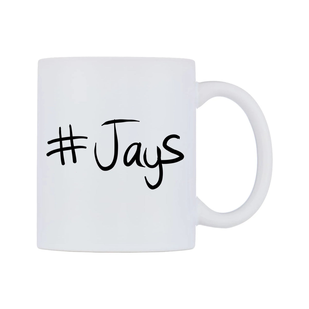 Jays Mug — mug, left side, on a white background