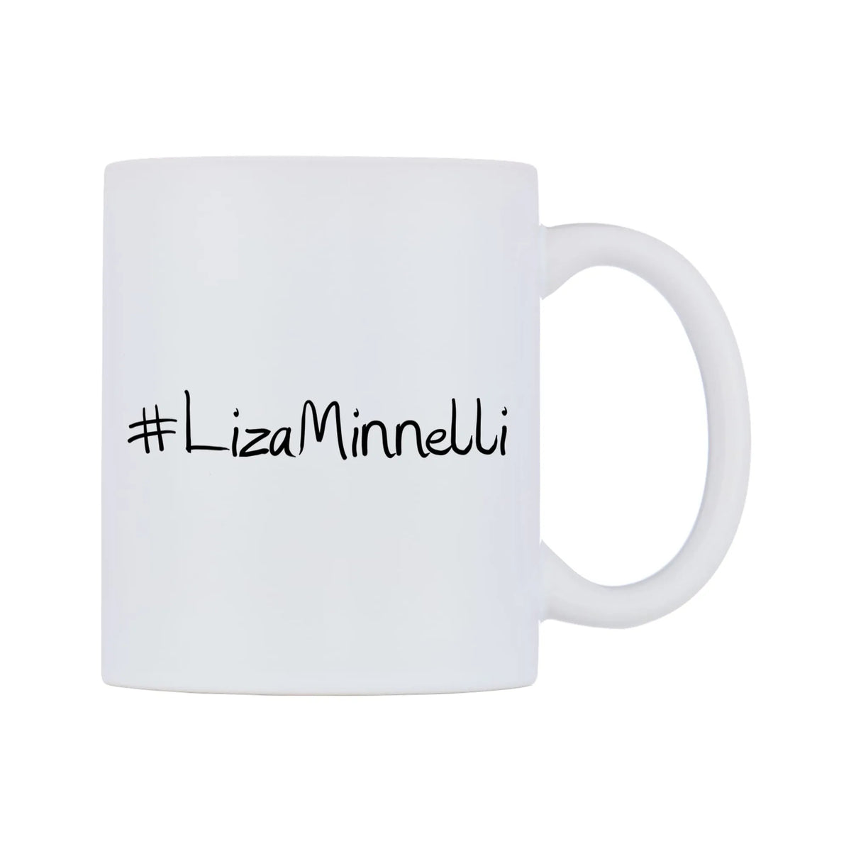 LizaMinnelli Mug — mug, left side, on a white background