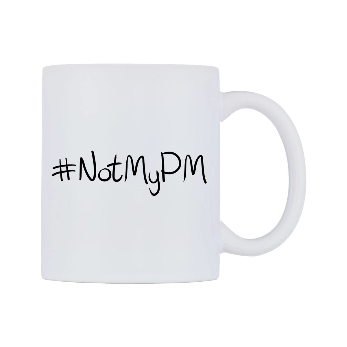 NotMyPM Mug — mug, left side, on a white background