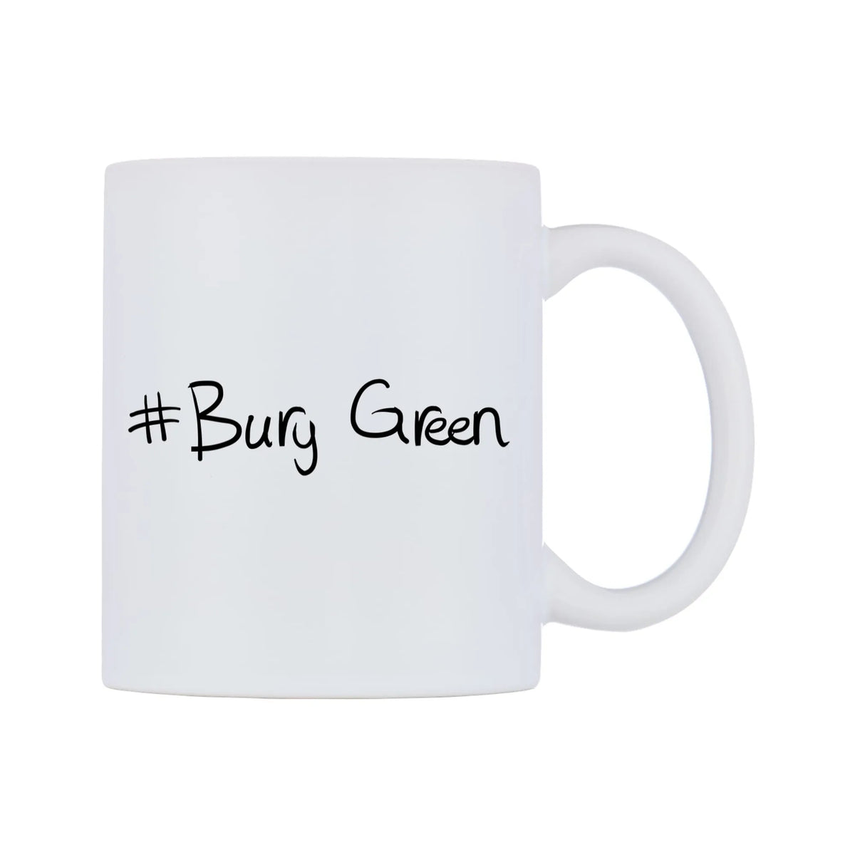 Bury Green Mug — mug, left side, on a white background