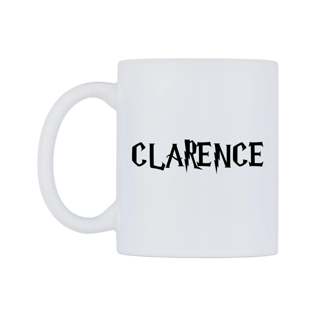 Clarence - Wizard Themed Mug — white 11oz gloss mug, right side, on a white background