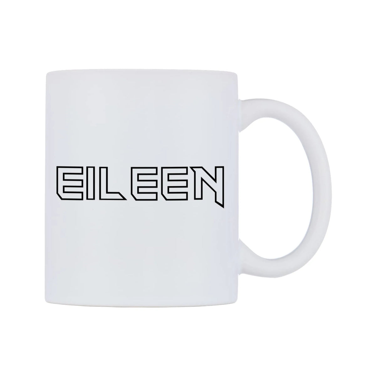 Eileen - Iron Maiden Themed Mug — white 11oz gloss mug, left side, on a white background