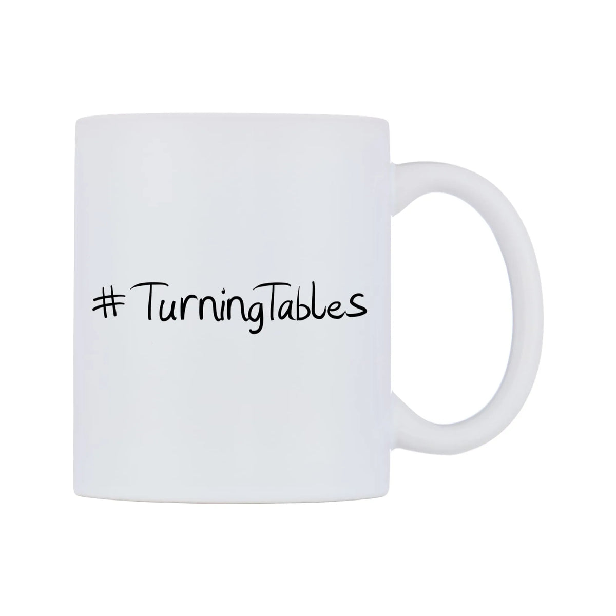 TurningTables Mug — mug, left side, on a white background
