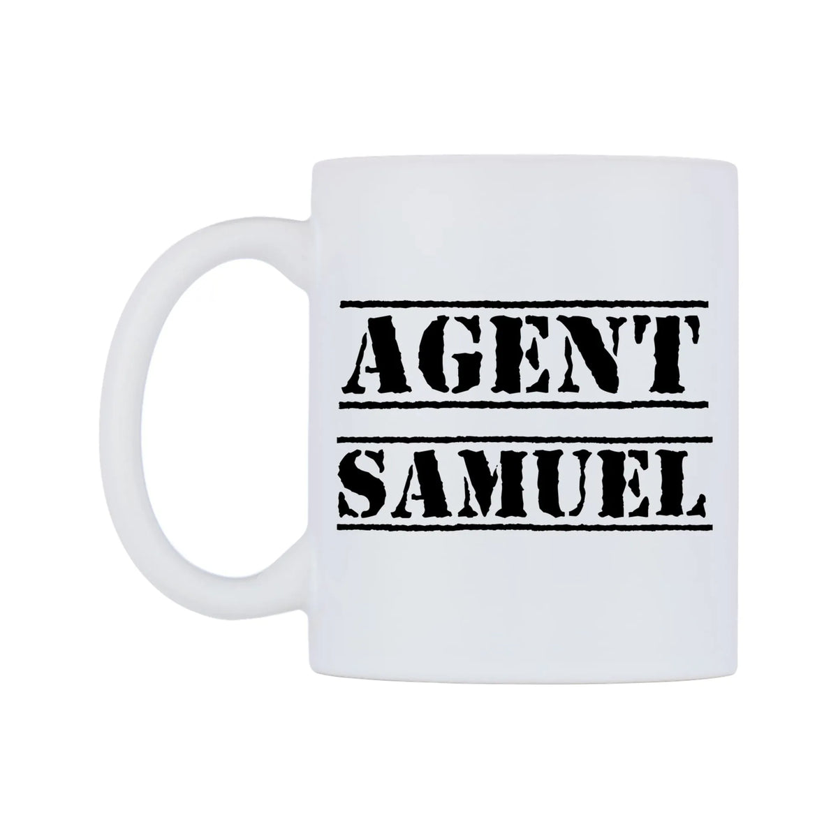 Agent Samuel Mug — mug, right side, on a white background