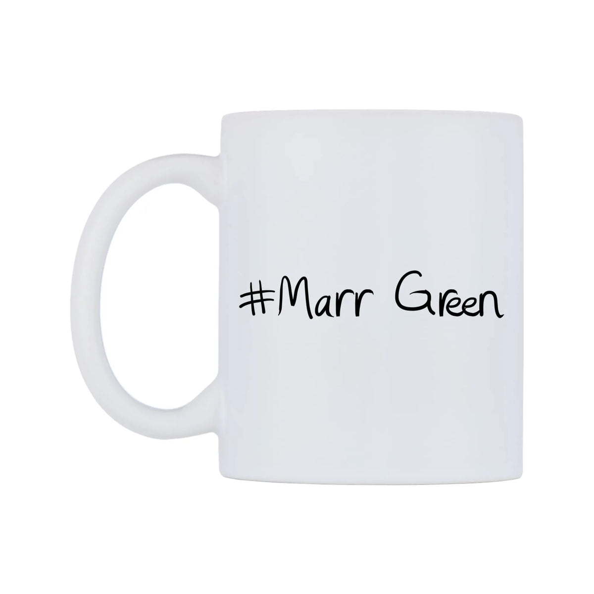 Marr Green Mug — mug, right side, on a white background
