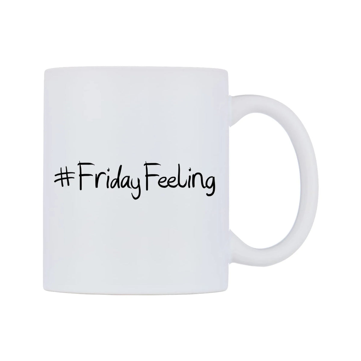 FridayFeeling Mug — mug, left side, on a white background