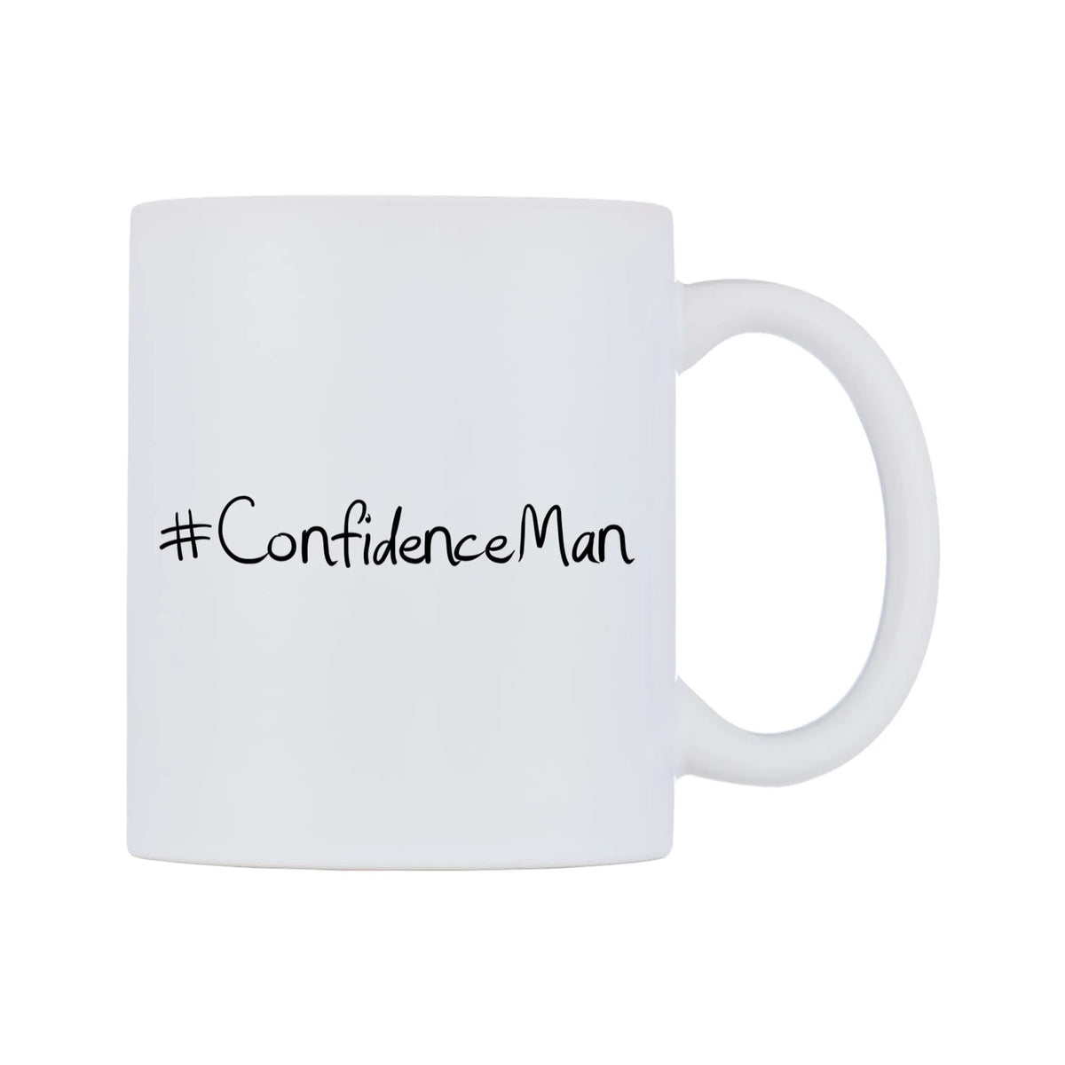 ConfidenceMan Mug — mug, left side, on a white background