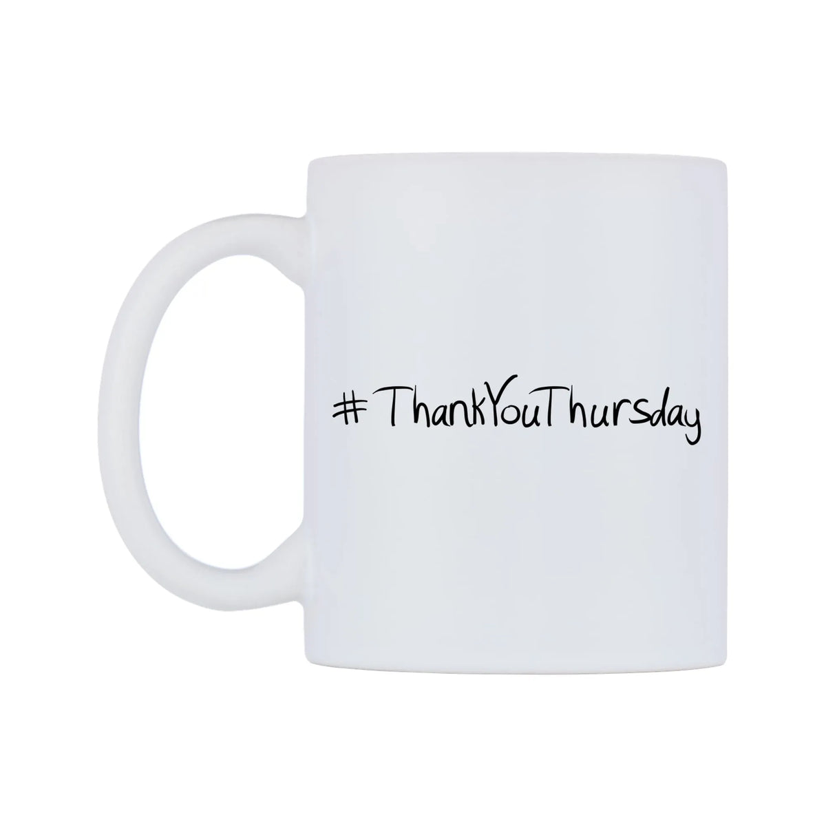 ThankYouThursday Mug — mug, right side, on a white background