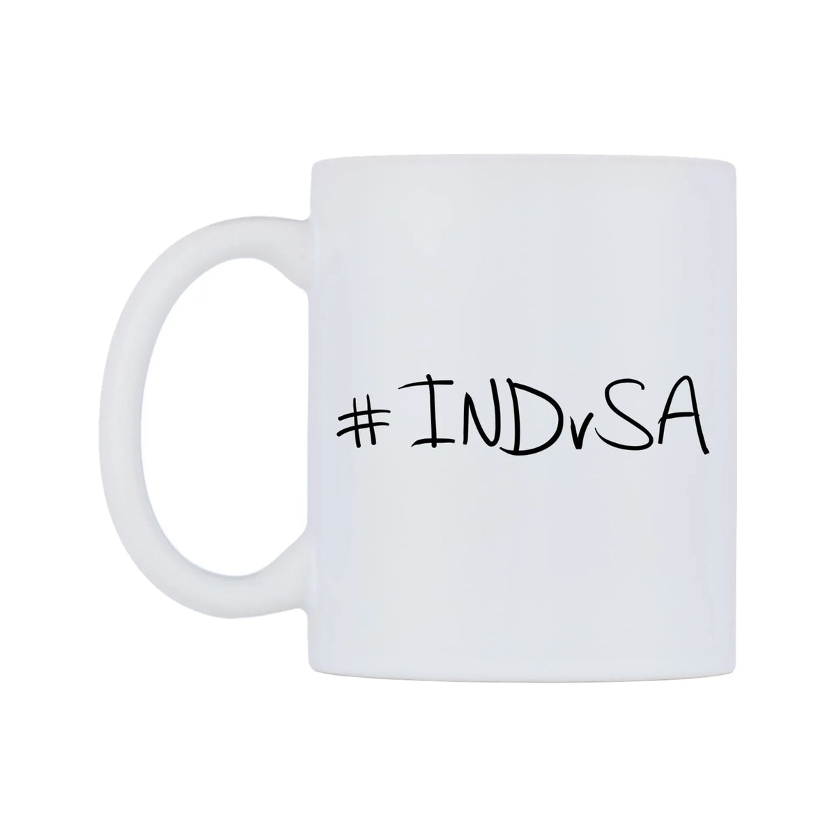 INDvSA Mug — mug, right side, on a white background