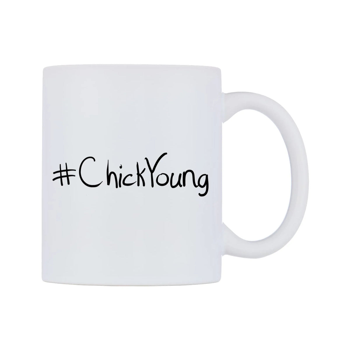 ChickYoung Mug — mug, left side, on a white background