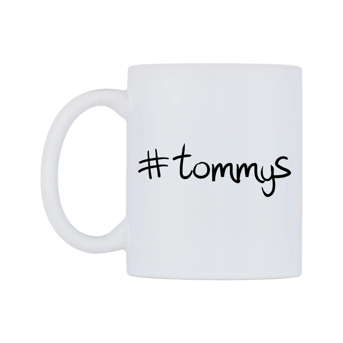 tommys Mug — mug, right side, on a white background