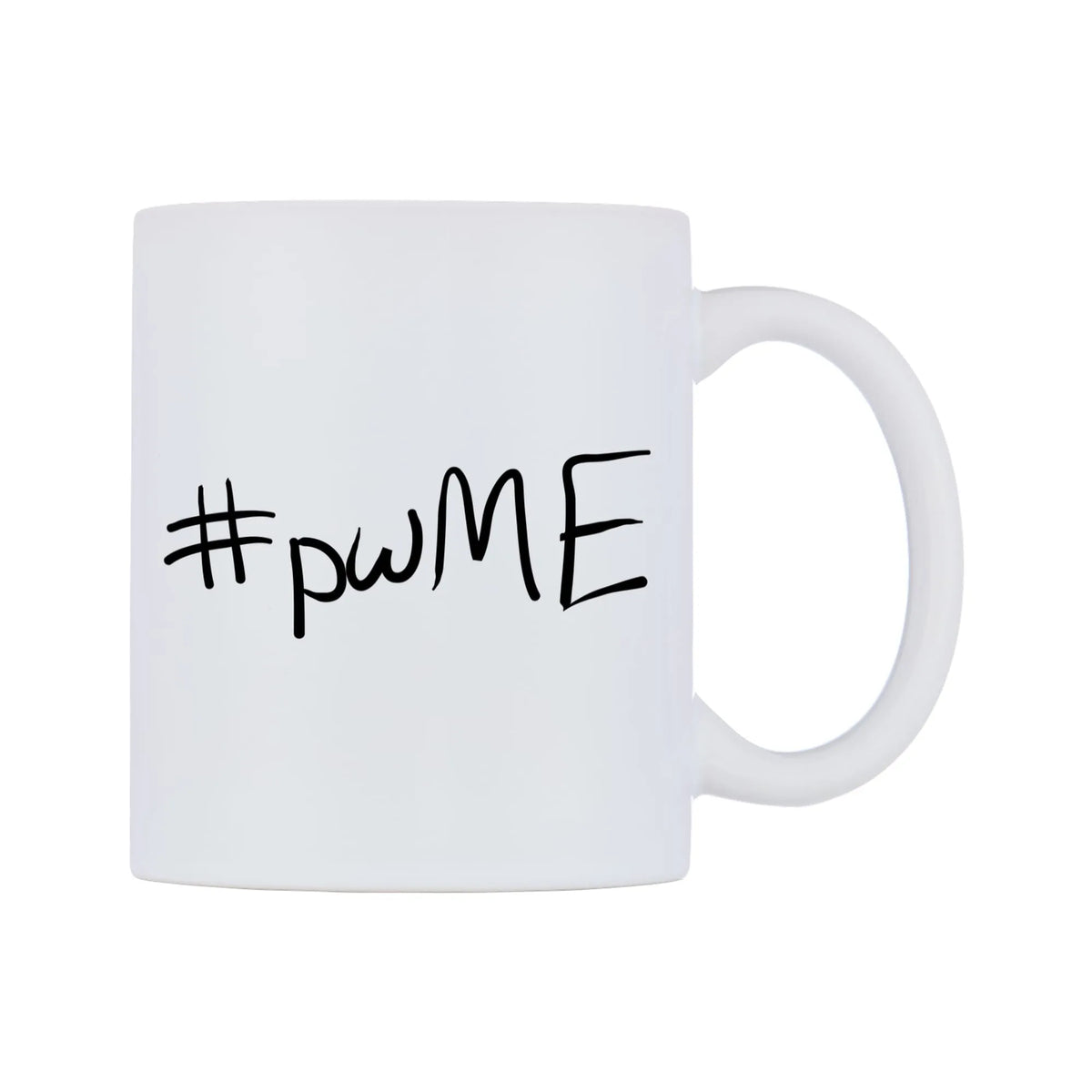 pwME Mug — mug, left side, on a white background