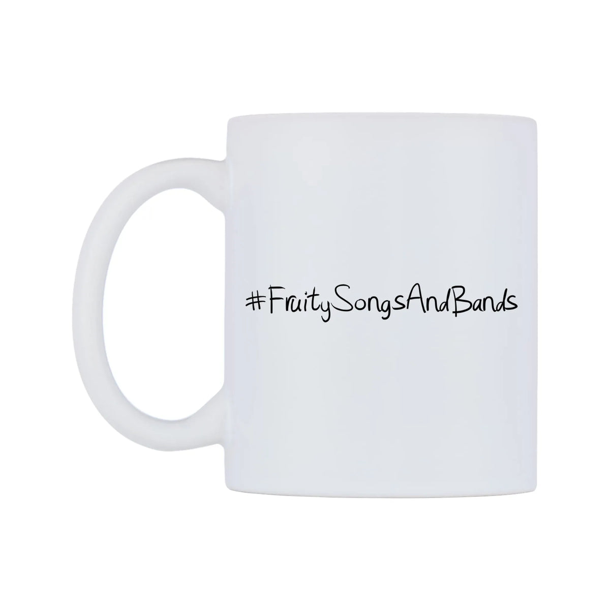 FruitySongsAndBands Mug — mug, right side, on a white background