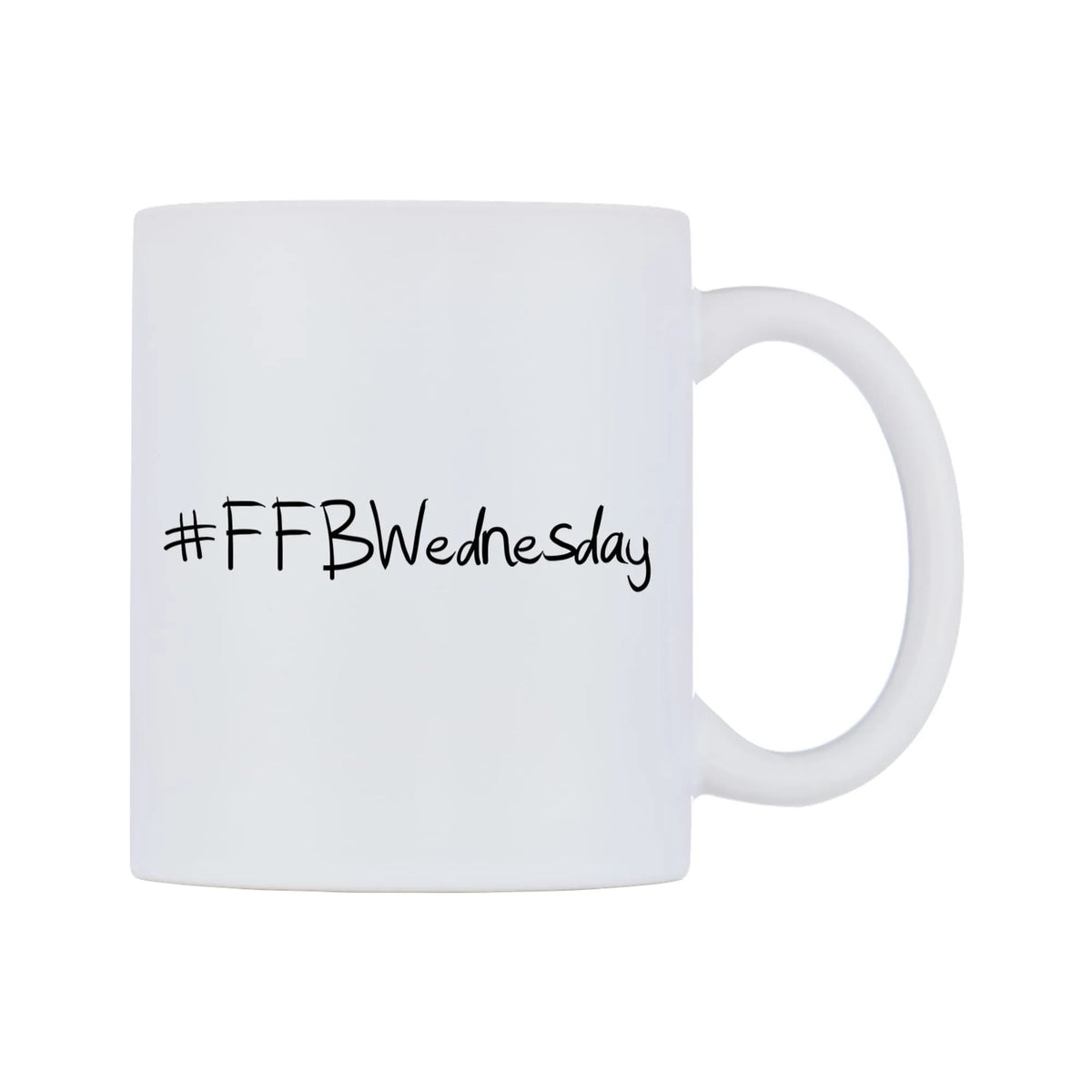 FFBWednesday Mug — mug, left side, on a white background