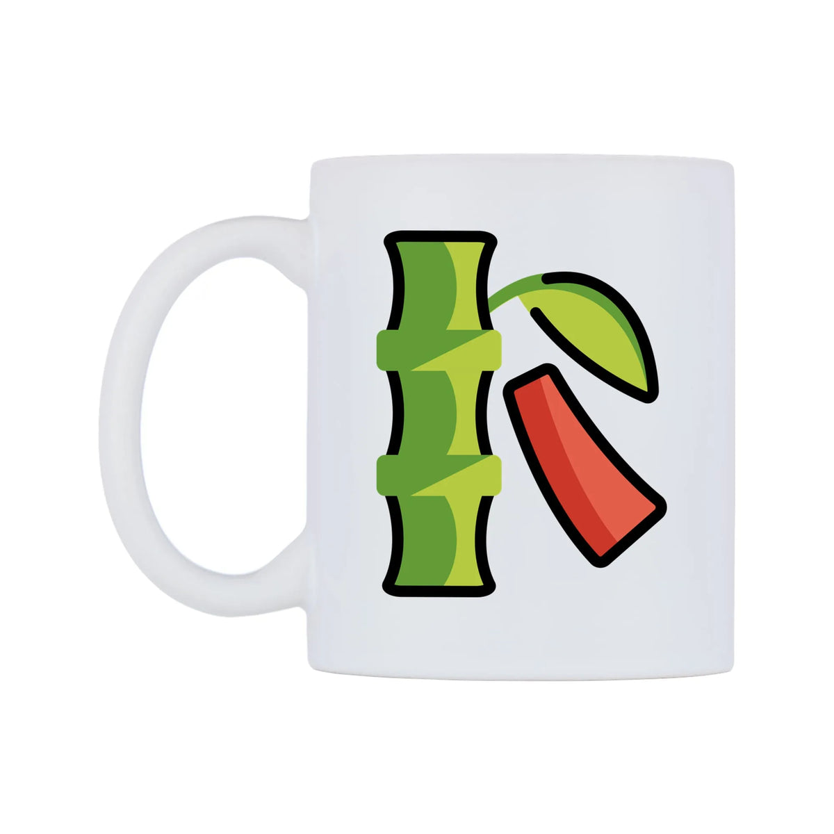 Tanabata Tree Emoji Mug — mug, right side, on a white background