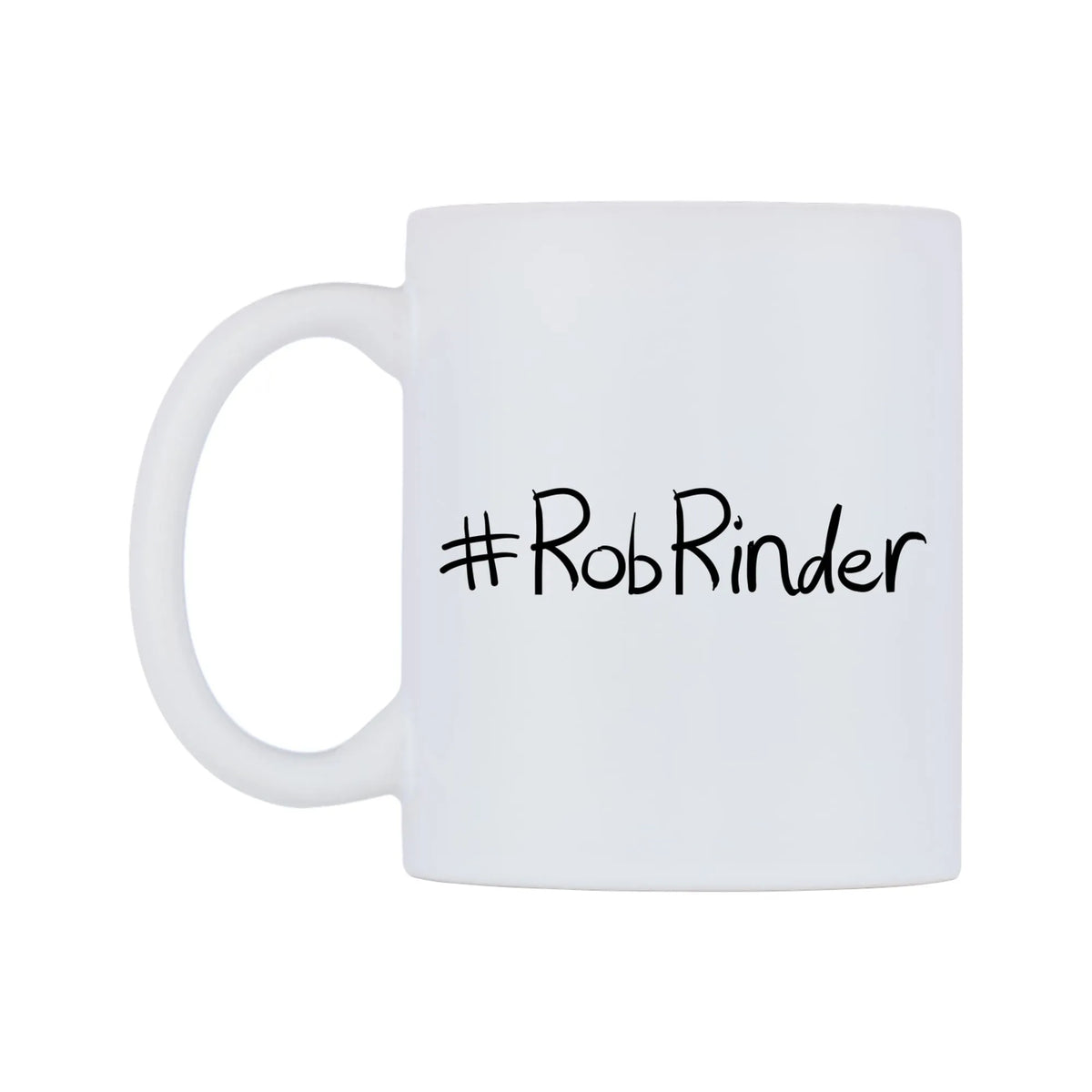 RobRinder Mug — mug, right side, on a white background