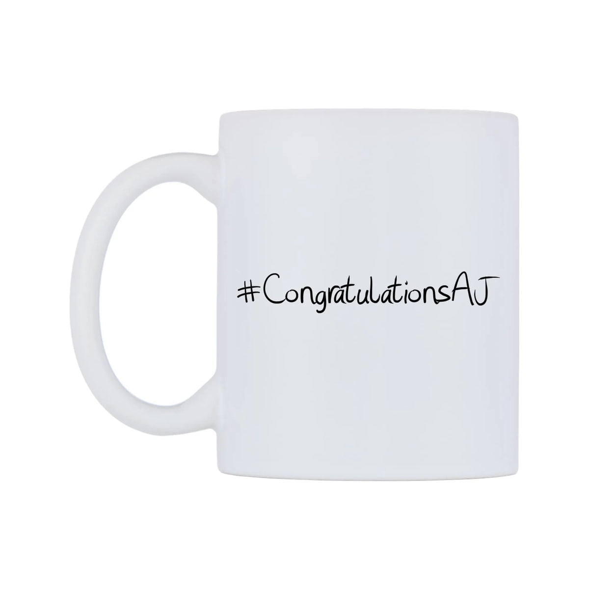 CongratulationsAJ Mug — mug, right side, on a white background