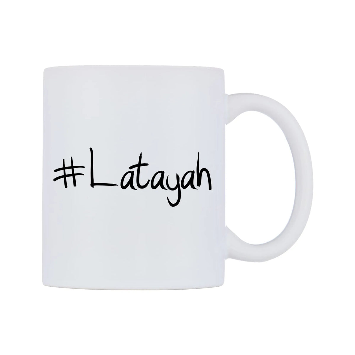 Latayah Mug — mug, left side, on a white background