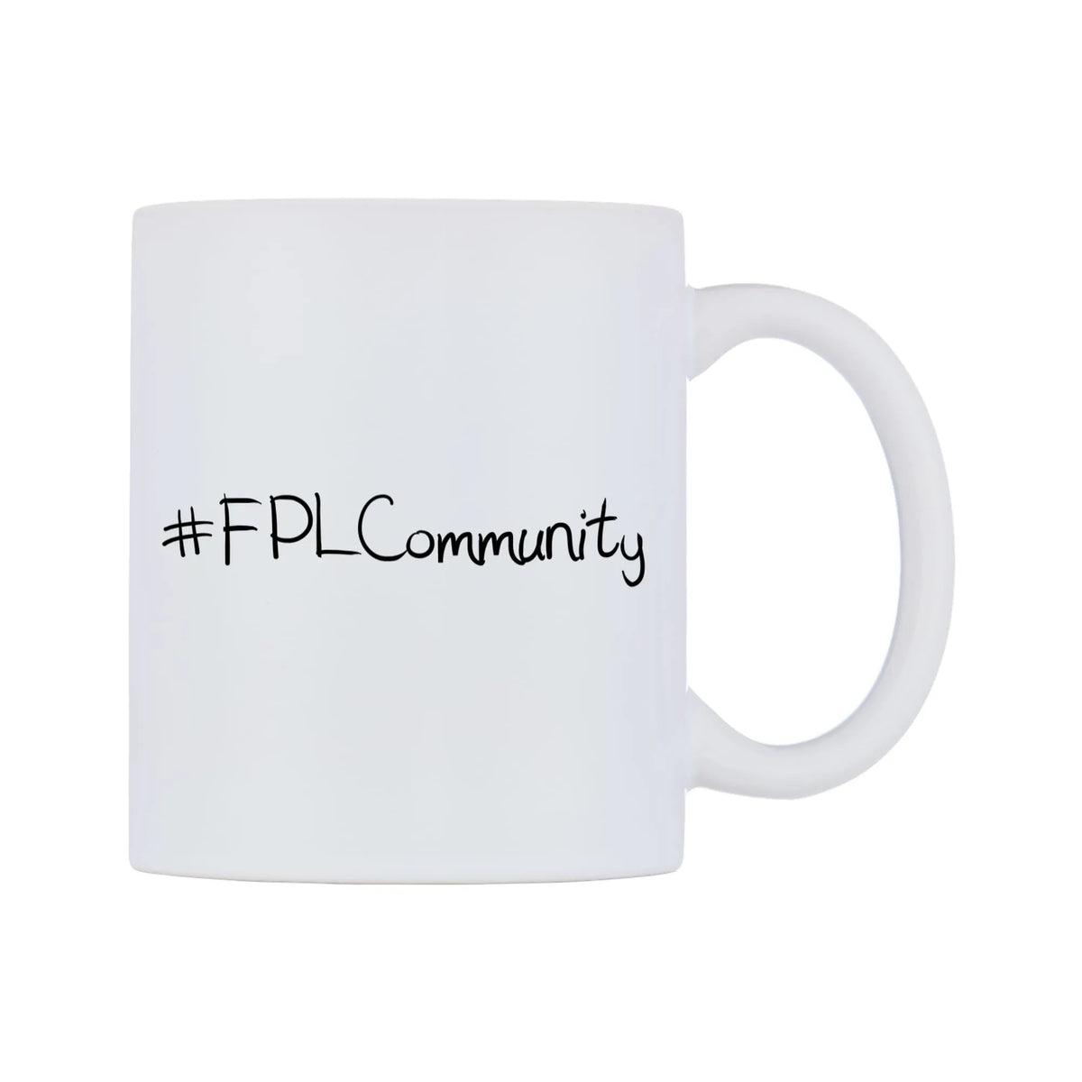 FPLCommunity Mug — mug, left side, on a white background