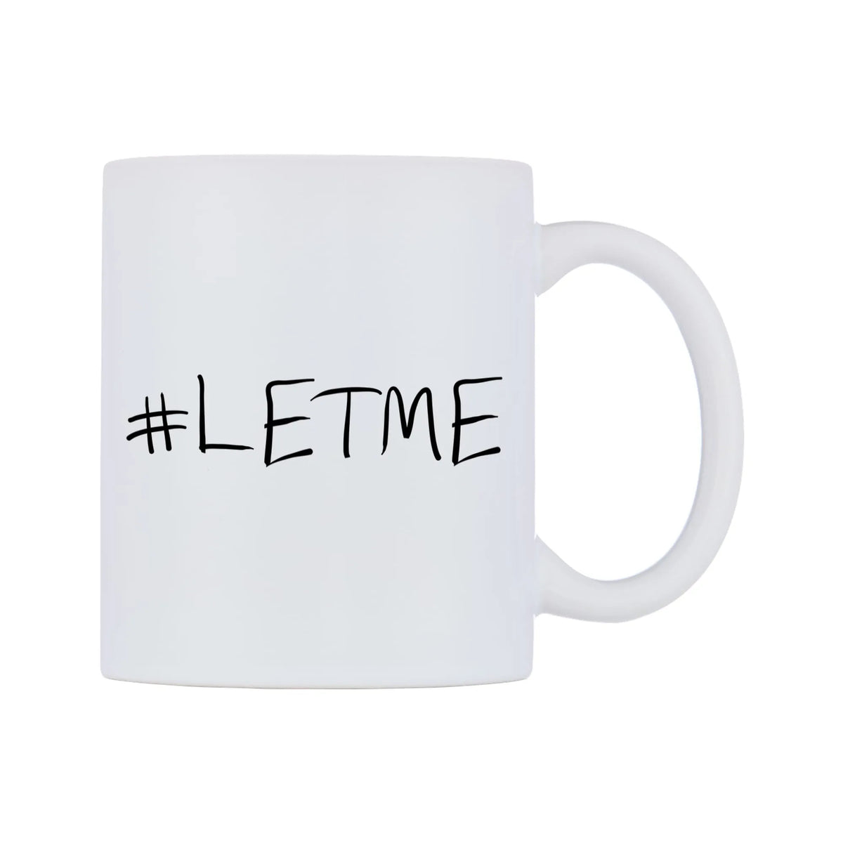 LETME Mug — mug, left side, on a white background