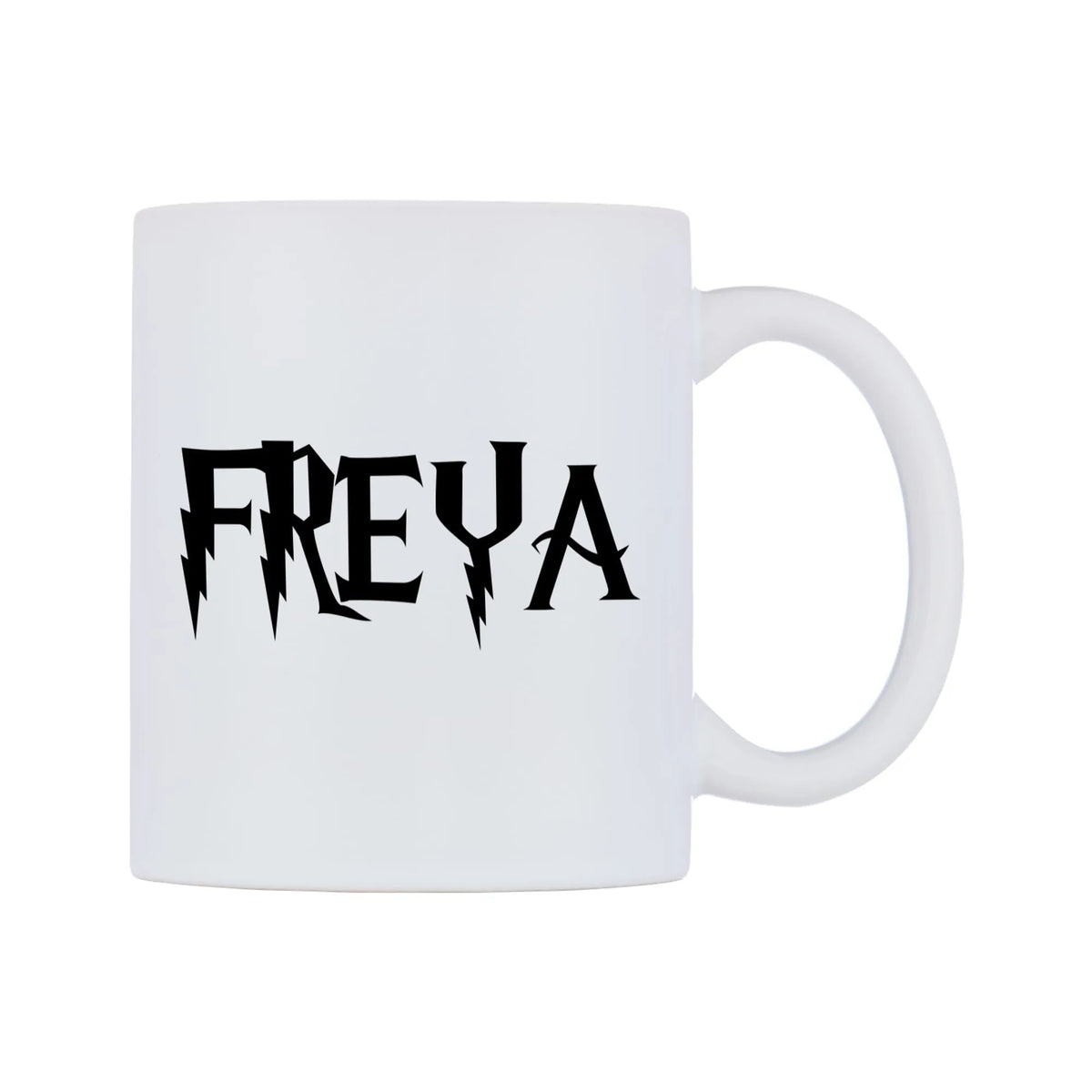 Freya - Wizard Themed Mug — white 11oz gloss mug, left side, on a white background