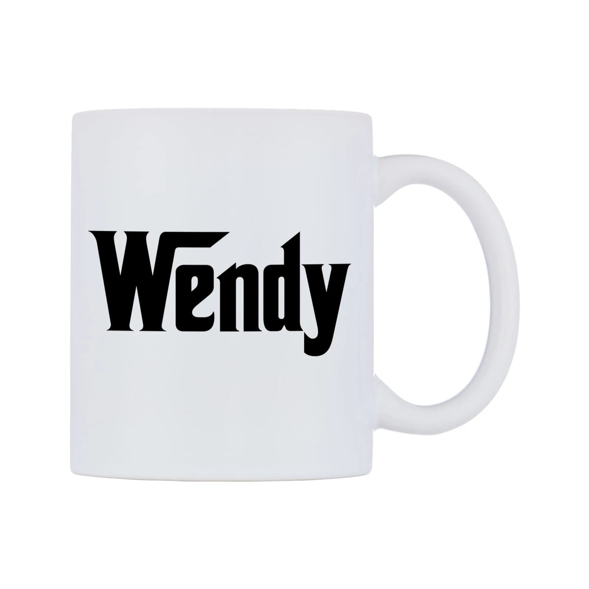 Wendy - Godfather Themed Mug — white 11oz gloss mug, left side, on a white background