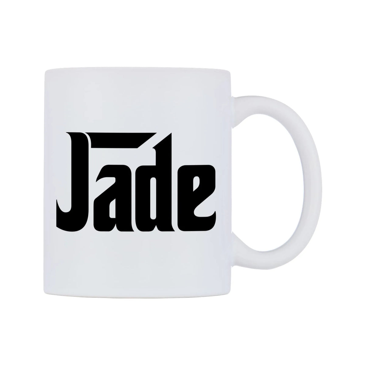 Jade - Godfather Themed Mug — white 11oz gloss mug, left side, on a white background