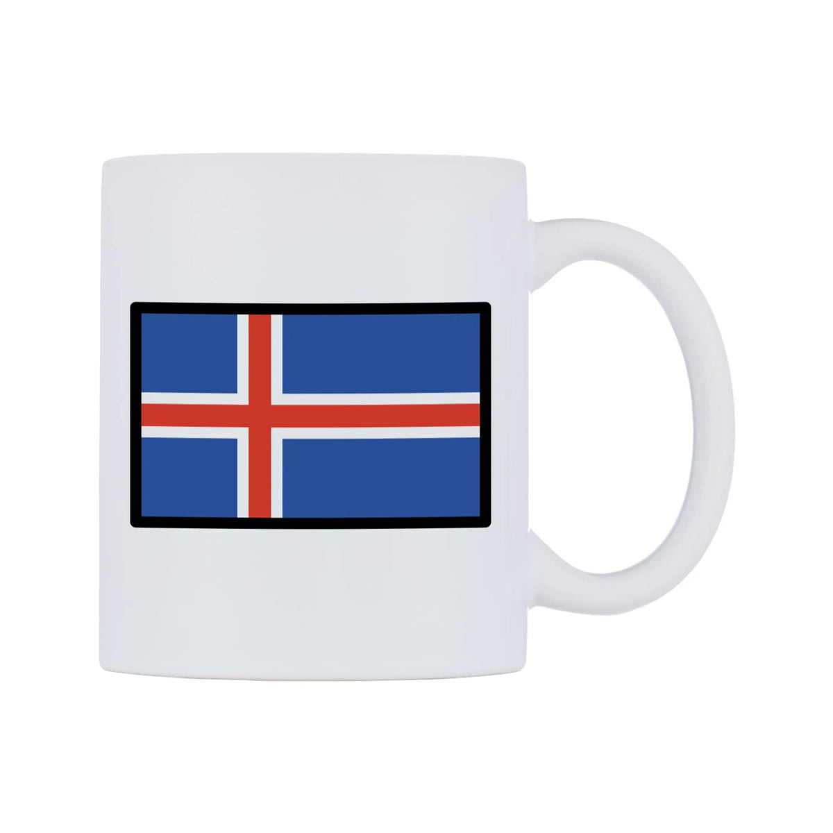 Iceland Flag Emoji Mug — mug, left side, on a white background