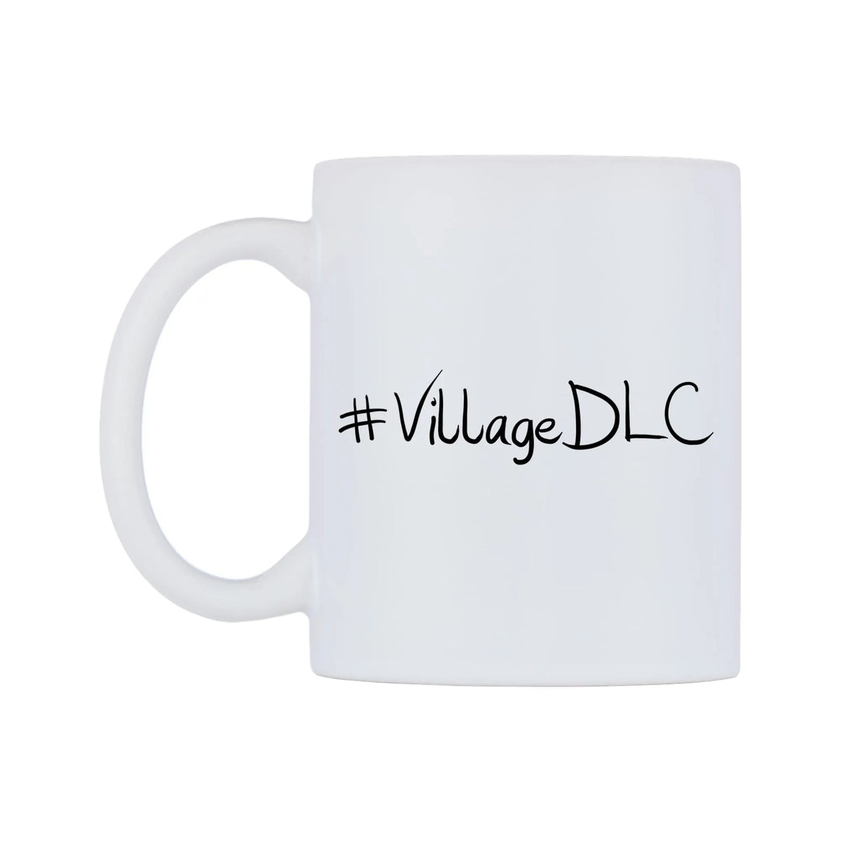 VillageDLC Mug — mug, right side, on a white background