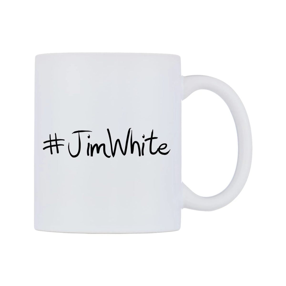 JimWhite Mug — mug, left side, on a white background