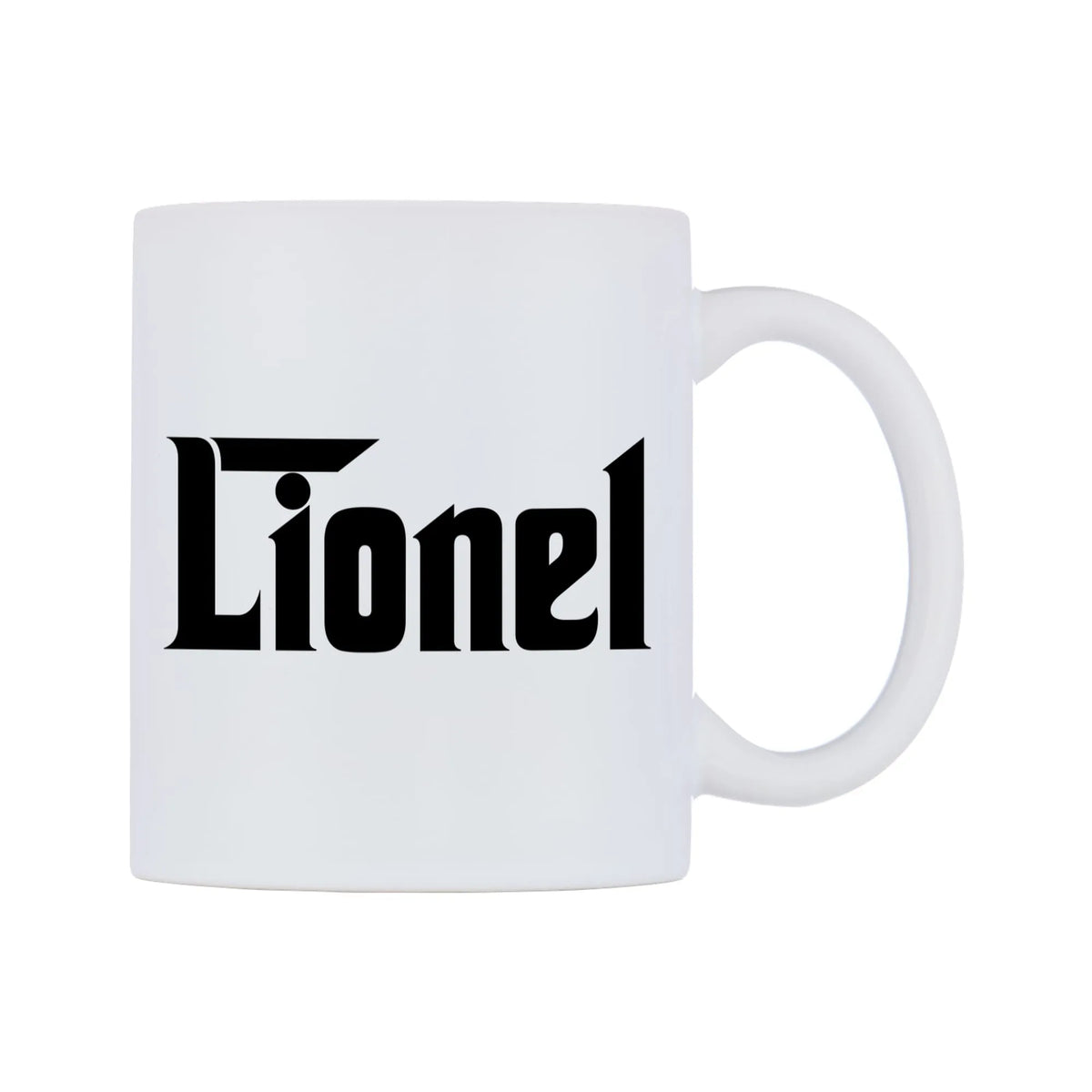 Lionel - Godfather Themed Mug — white 11oz gloss mug, left side, on a white background