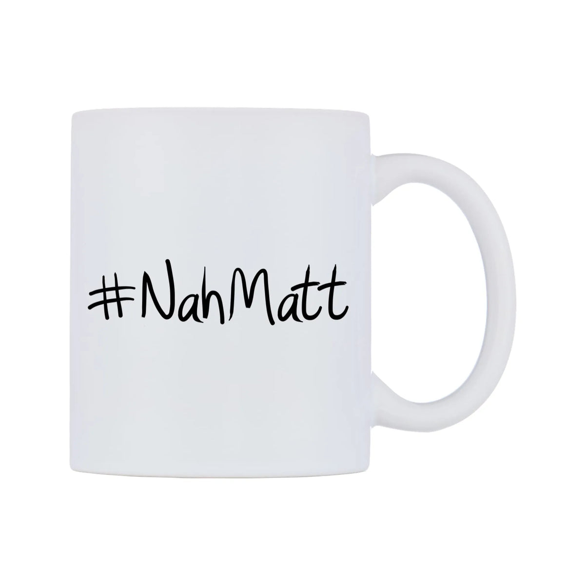 NahMatt Mug — mug, left side, on a white background