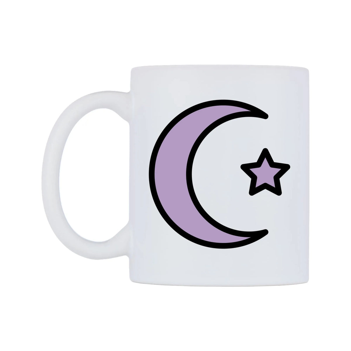 Star And Crescent Emoji Mug — mug, right side, on a white background