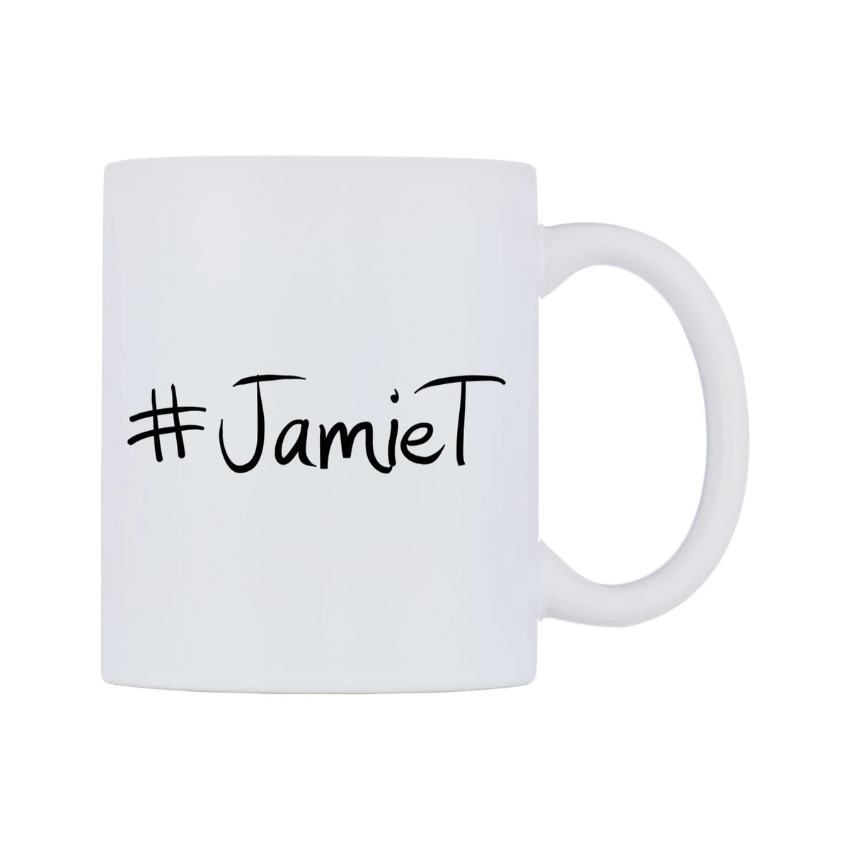 JamieT Mug — mug, left side, on a white background