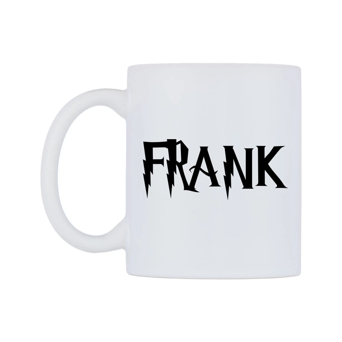 Frank - Wizard Themed Mug — white 11oz gloss mug, right side, on a white background