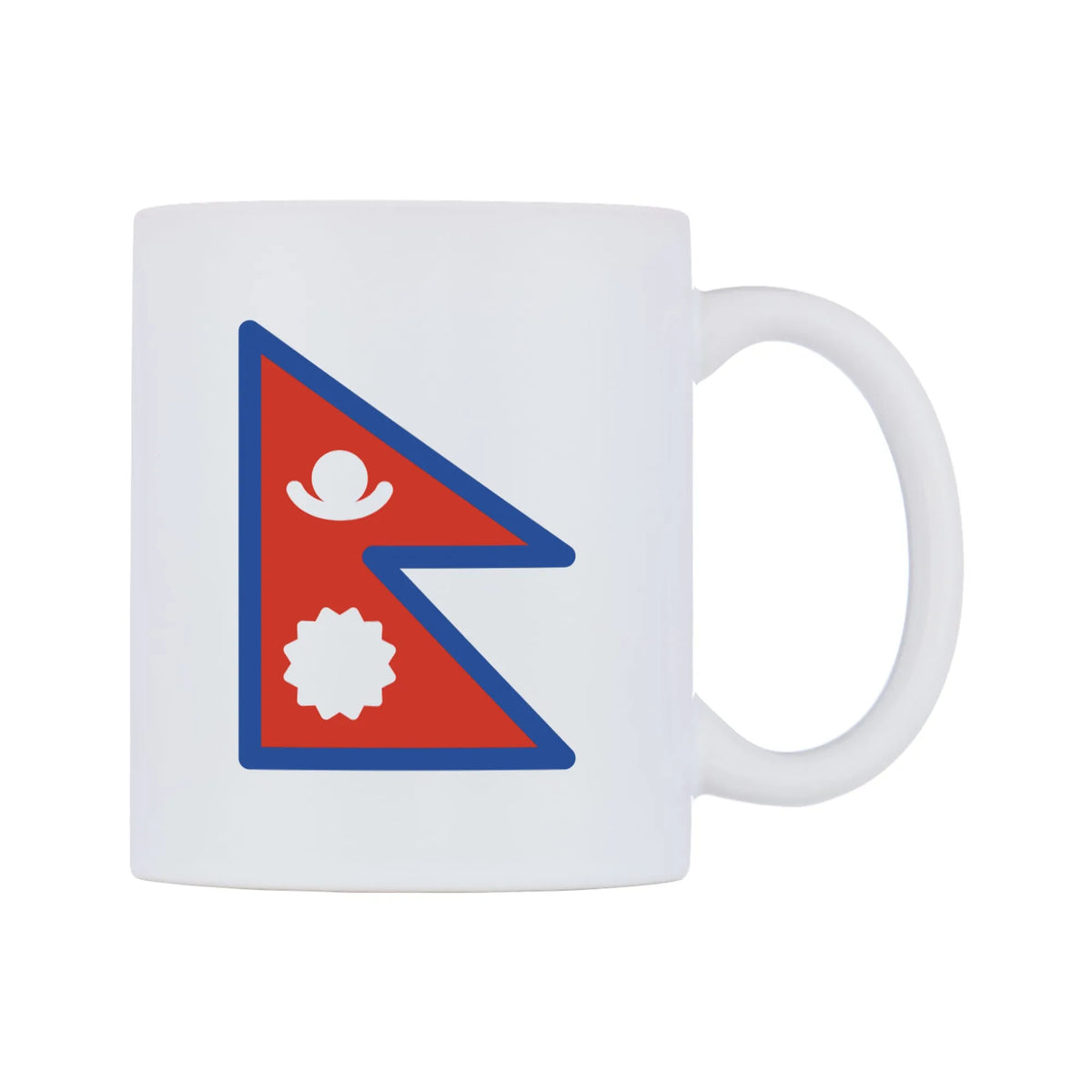 Nepal Flag Emoji Mug — mug, left side, on a white background
