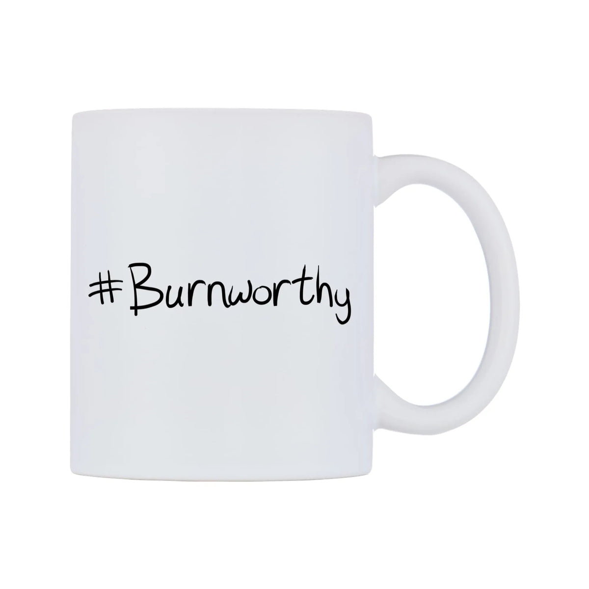 Burnworthy Mug — mug, left side, on a white background