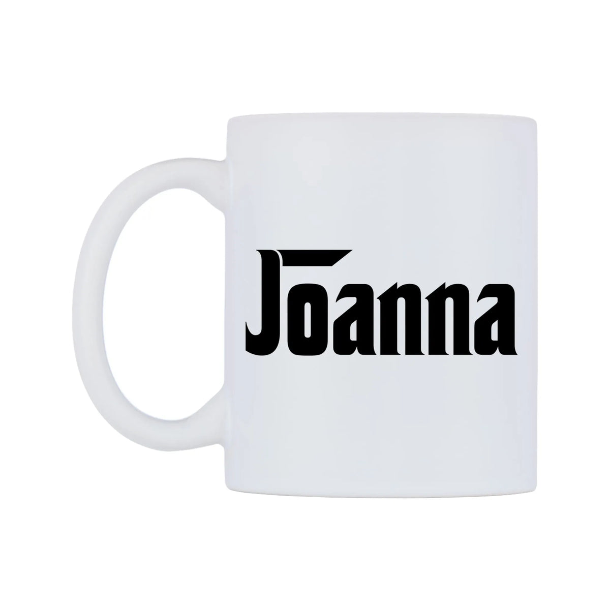 Joanna - Godfather Themed Mug — white 11oz gloss mug, right side, on a white background