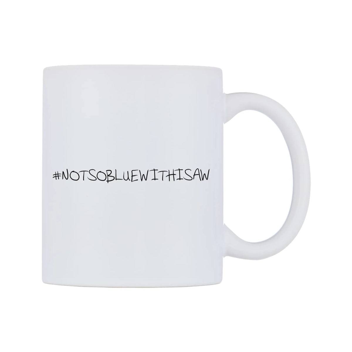 NOTSOBLUEWITHISAW Mug — mug, left side, on a white background