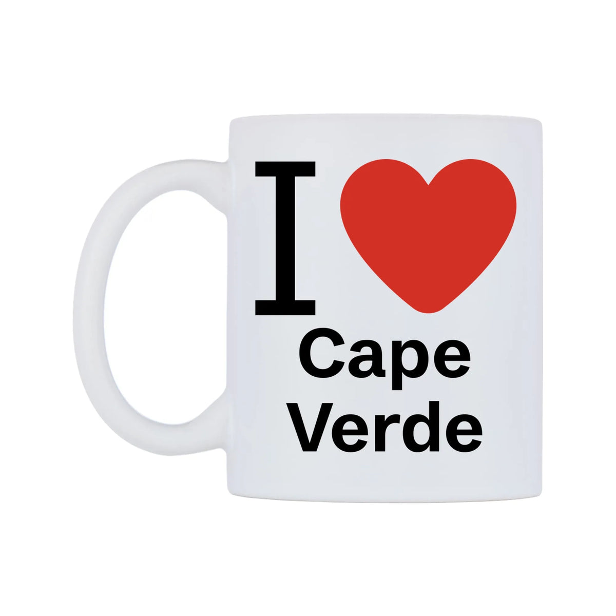 I Love Cape Verde Mug — mug, right side, on a white background