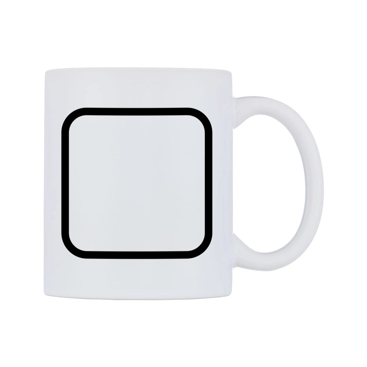 Stop Button Emoji Mug — mug, left side, on a white background