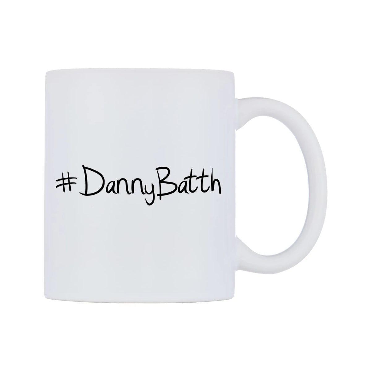 DannyBatth Mug — mug, left side, on a white background
