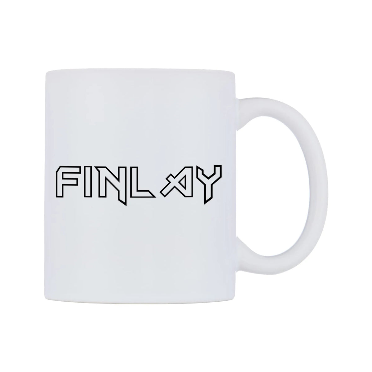 Finlay - Iron Maiden Themed Mug — white 11oz gloss mug, left side, on a white background