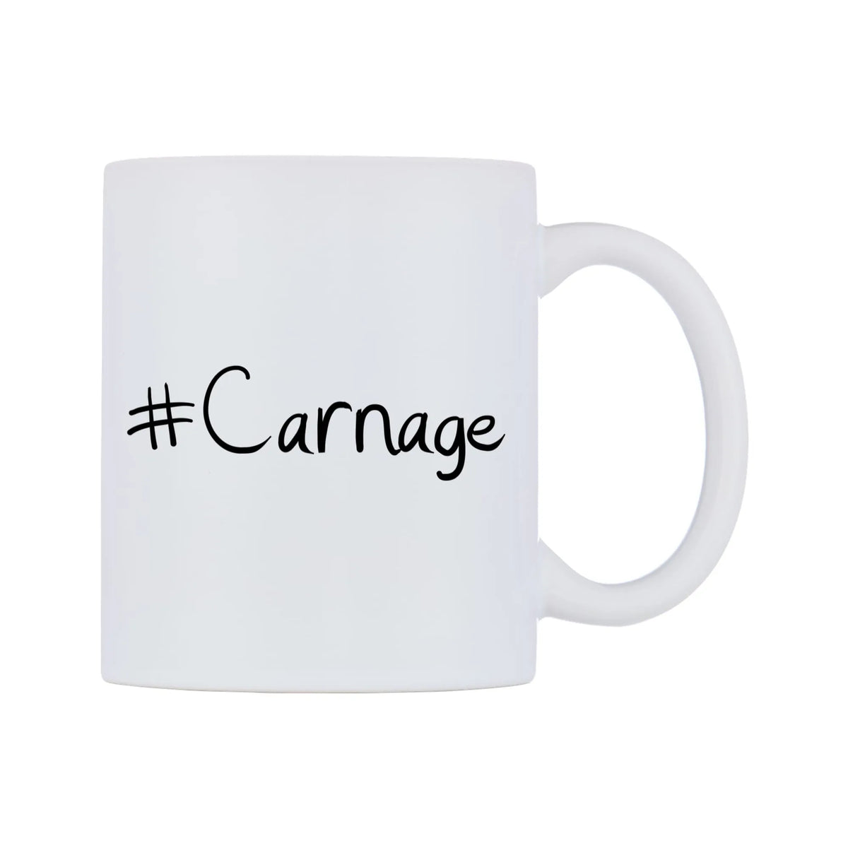 Carnage Mug — mug, left side, on a white background