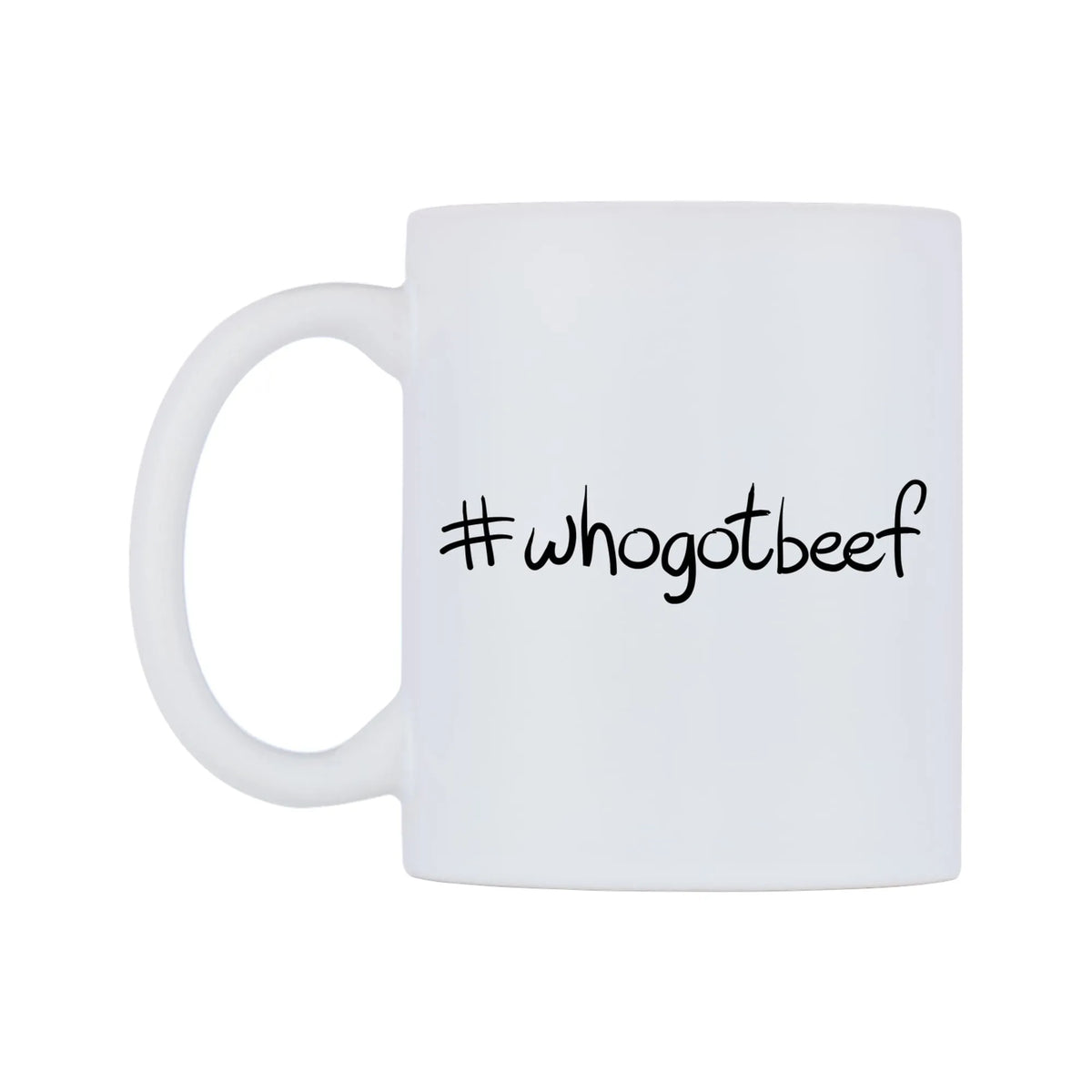 whogotbeef Mug — mug, right side, on a white background